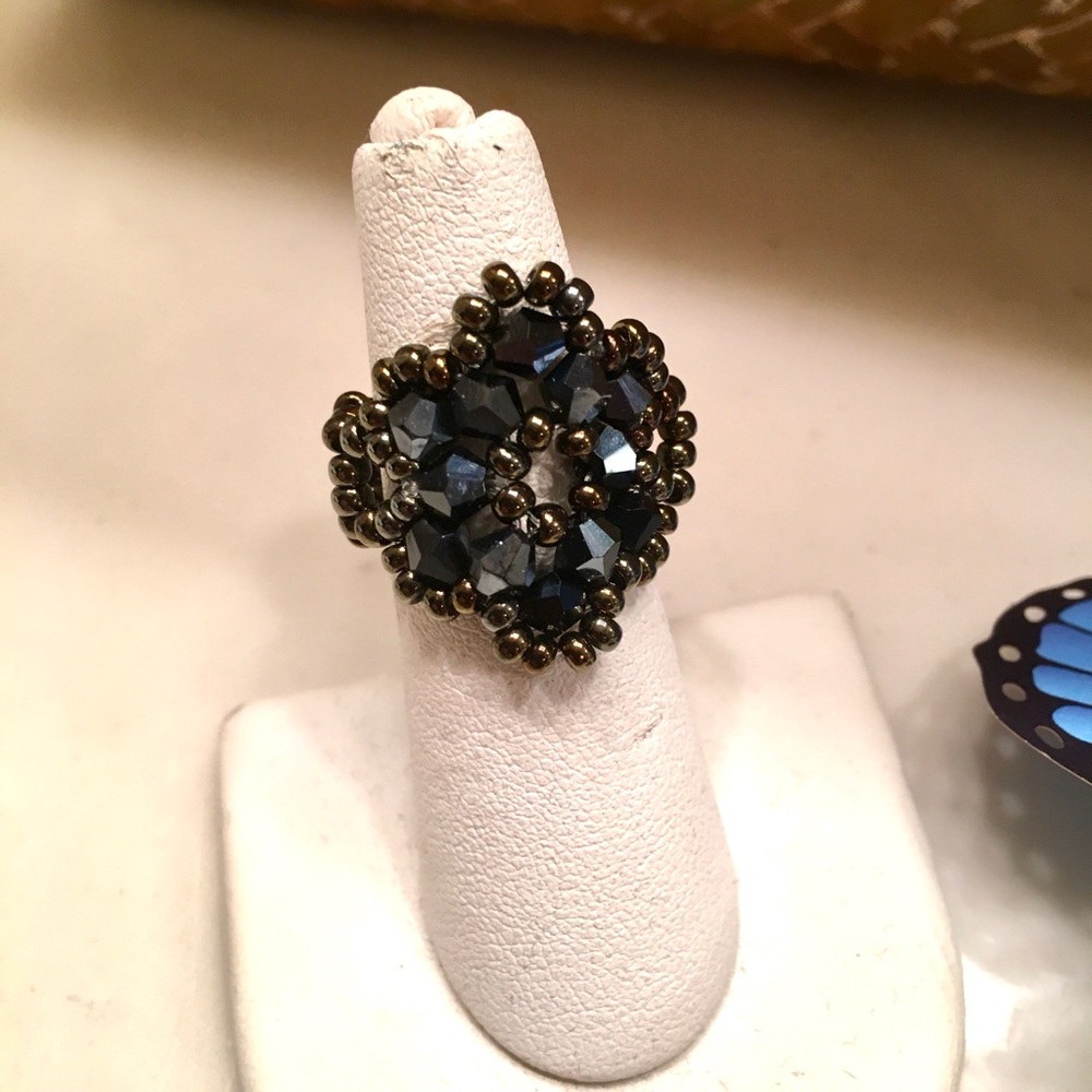 Beaded Ring & Matching Earring Set - Picture 5 of 5